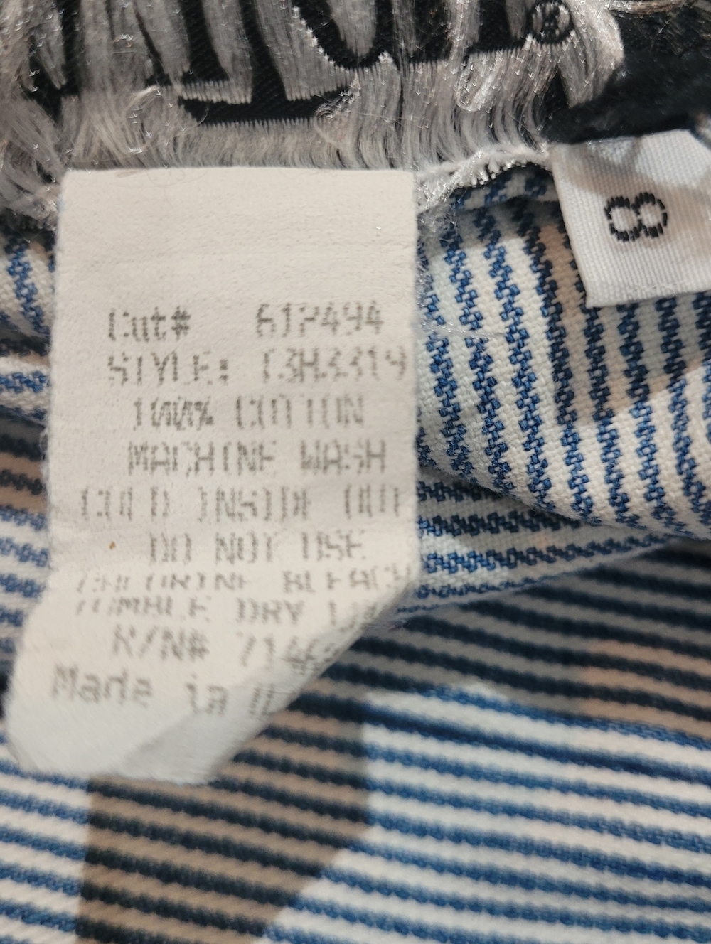 Light Blue Pinstripe Maxi Dress with Side Button Detail - Picture 10 of 10
